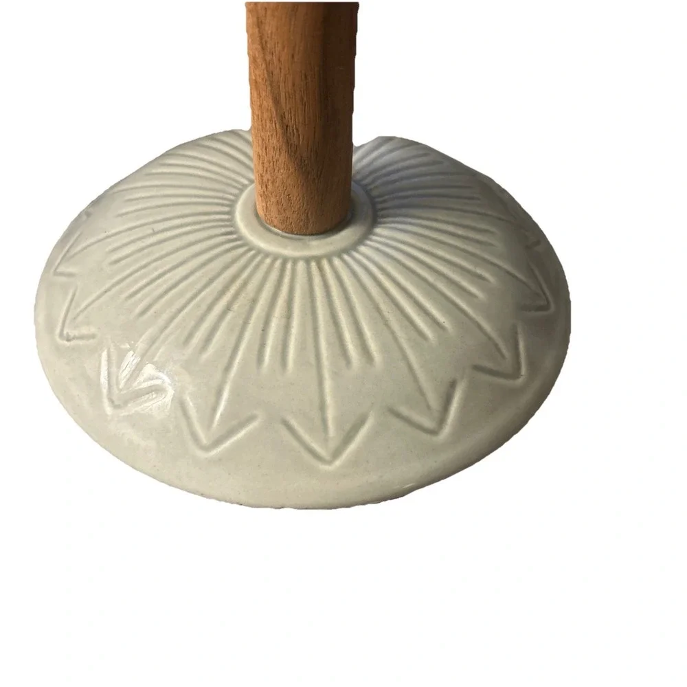 ceramic Light Blue Gray Paper Towel Holder Made In India ~14in